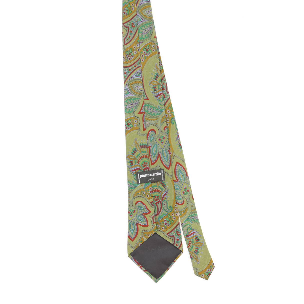 Back of Vintage 1980's Pierre Cardin Paisley Patterned Tie