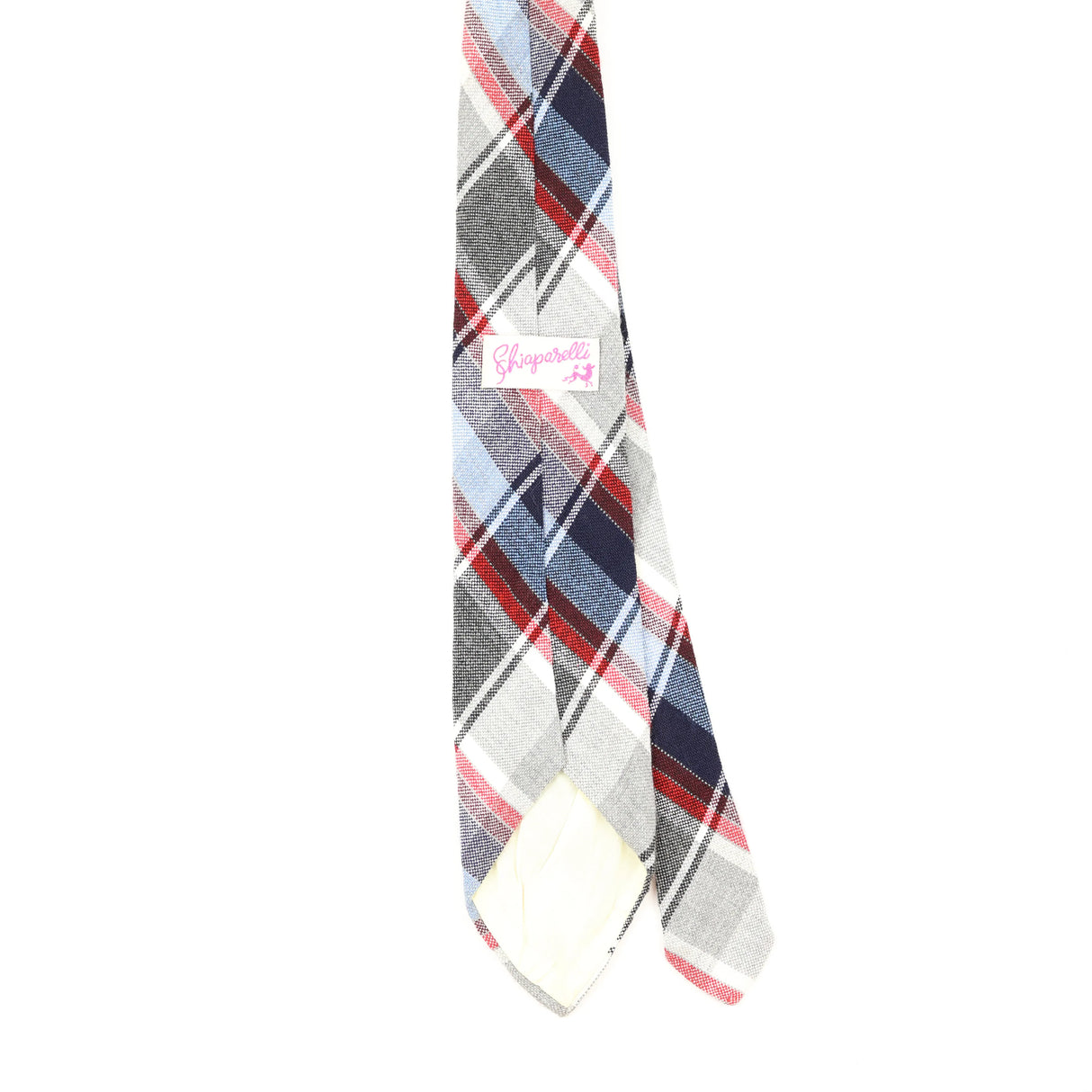 Back Back of Vintage 1970's Check Patterned Tie