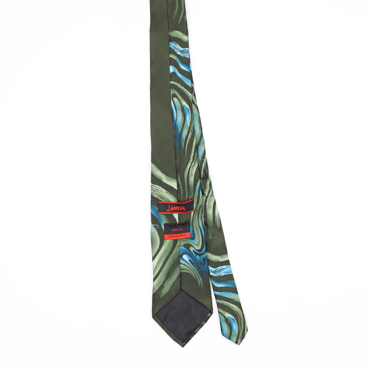 Back Back of Vintage Jerry Garcia Still Life Abstract Patterned Tie