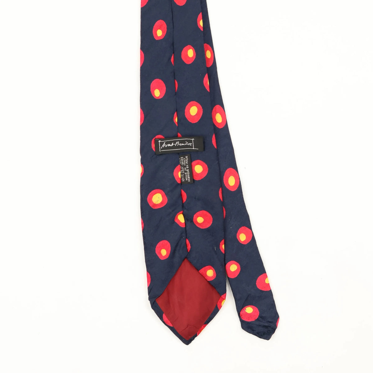 Back Back Detail of Vintage 1990's Polka Dot Patterned Tie
