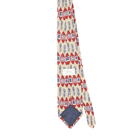 Back Back of Vintage 1990's Geometric Patterned Tie
