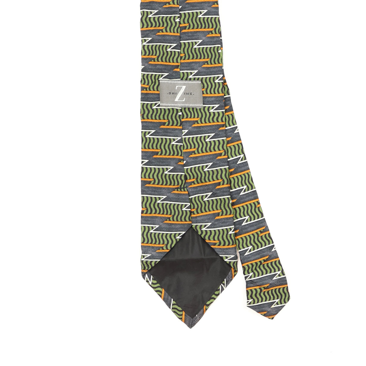 Back Back Detail of Vintage 1990's Geometric Patterned Tie