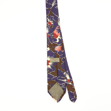 Back Back of Vintage 1990's Robert Talbott Floral Patterned Tie