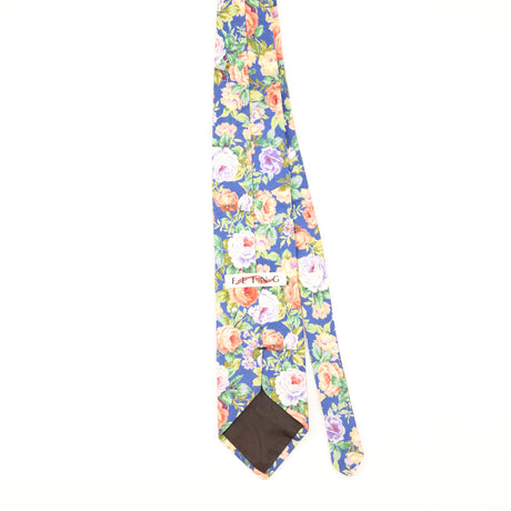Back of Vintage 1980's Floral Patterned Tie