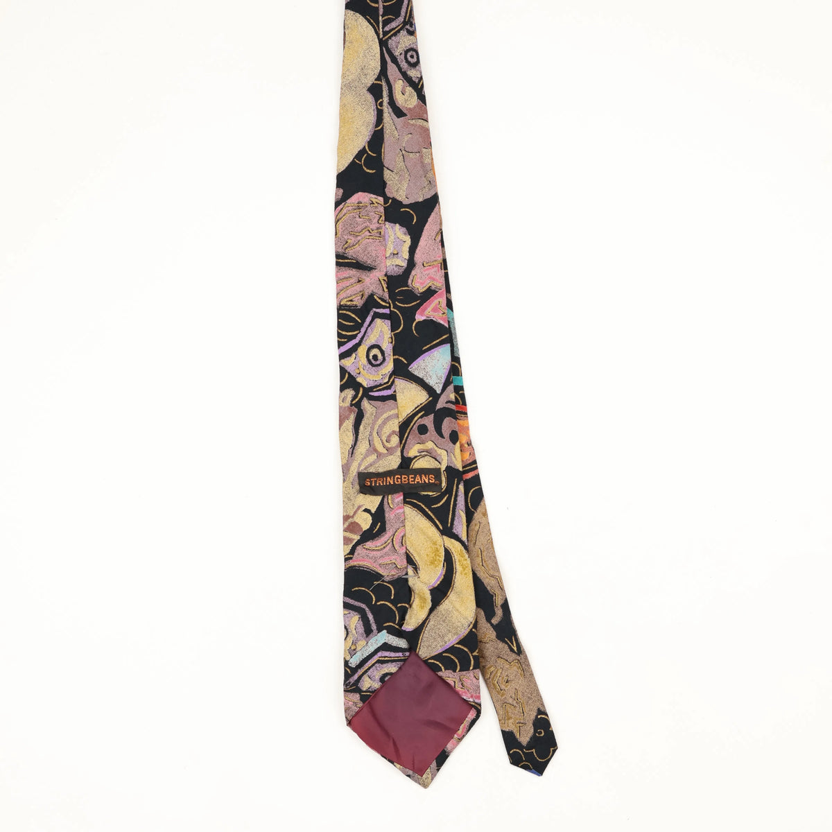 Back Back of Vintage 1990's Abstract Patterned Tie