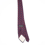 Back Back of Vintage 1980's Christian Dior Links Geometric Patterned Tie