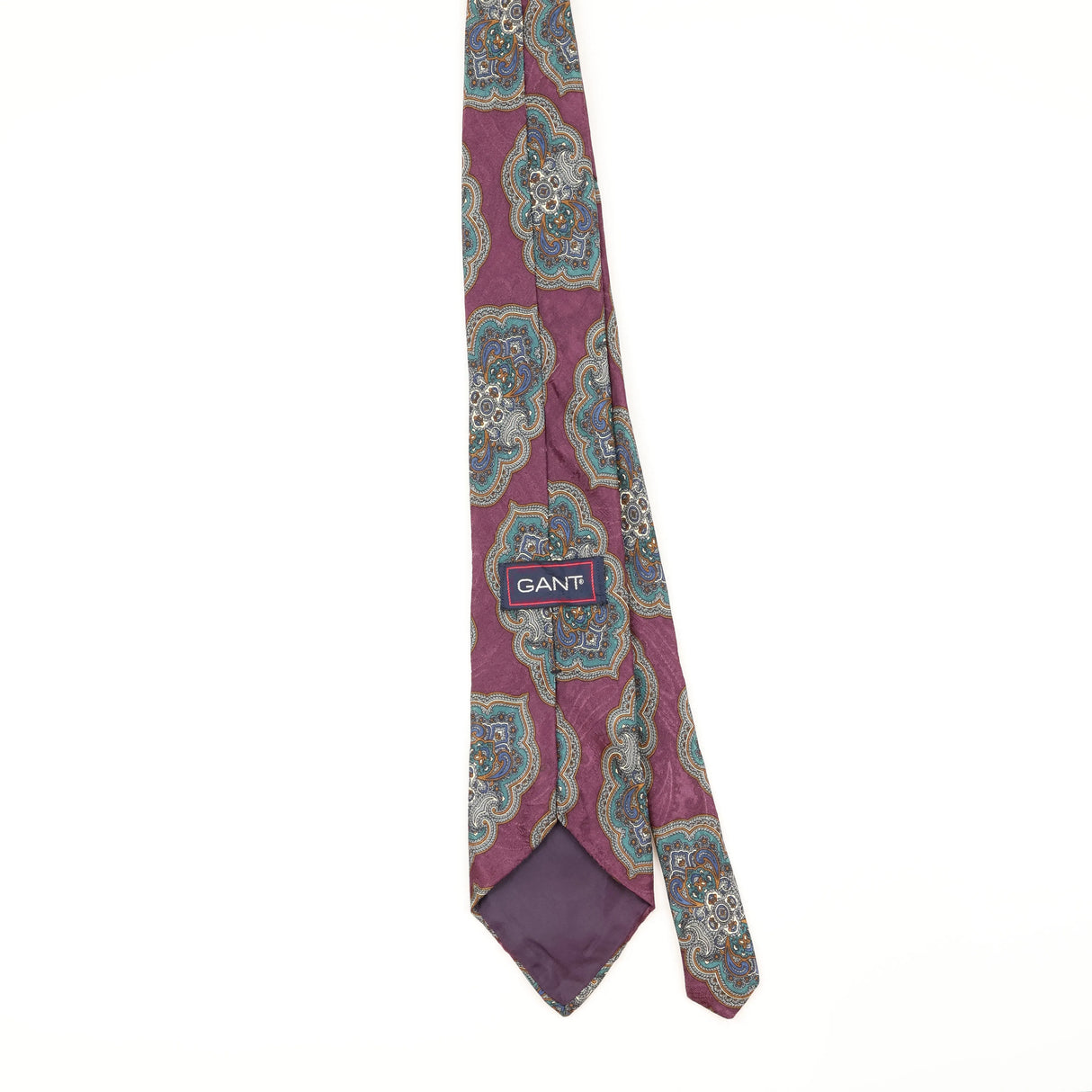Back of Vintage 1990's Gant Paisley Patterned Tie