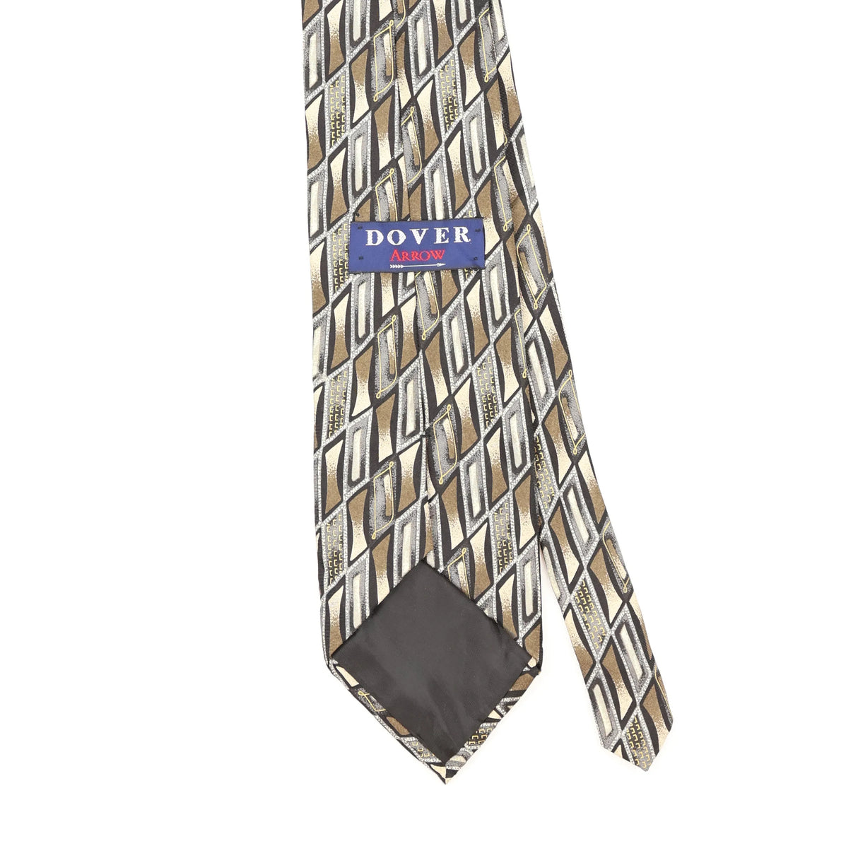 Back Back Detail of Vintage 1990's Geometric Patterned Tie