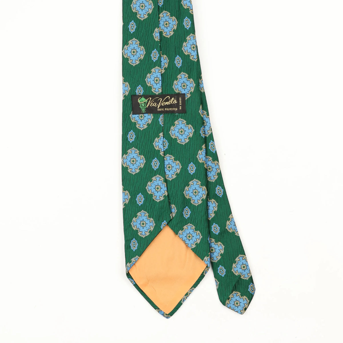 Back Back Detail of Vintage 1980's Geometric Patterned Tie