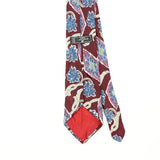 Back Back Detail of Vintage 1990's Ted Lapidus Floral Patterned Tie
