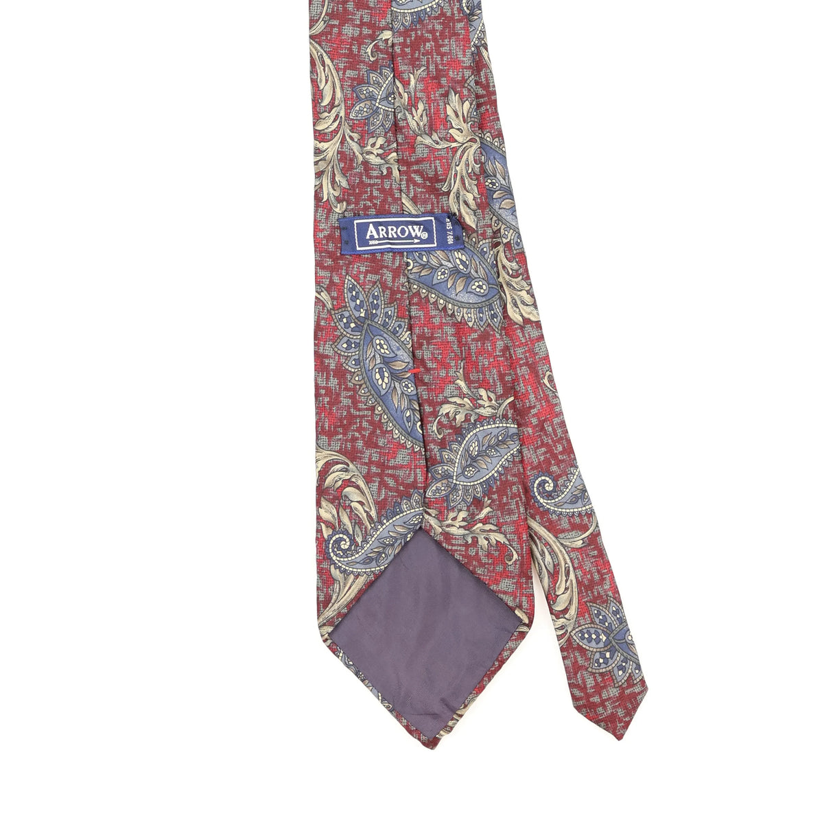 Back Back Detail of Vintage 1990's Paisley Paisley Patterned Tie