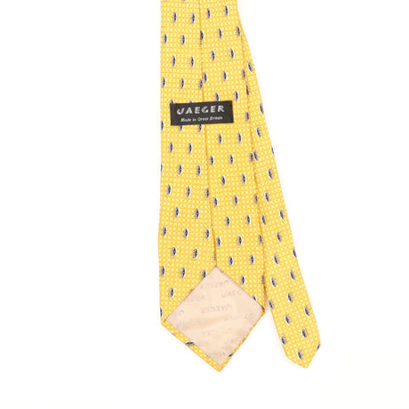 Back Detail of Vintage 1990's Jaeger Geometric Patterned Tie