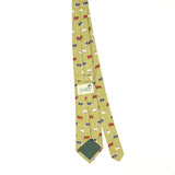 Back of Vintage 1990's Cows Animal Print Patterned Tie