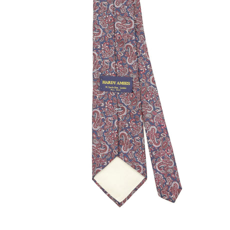 Back Back Detail of Vintage 1990's Hardy Amies Paisley Patterned Tie