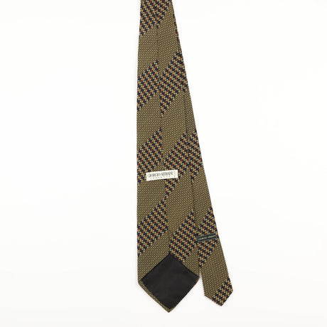 Back of Vintage 1990's Giorgio Armani Striped Patterned Tie