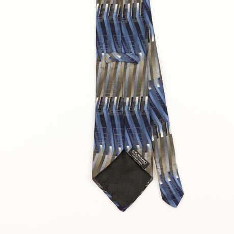 Back Detail of Vintage 1990's Murano Geometric Patterned Tie