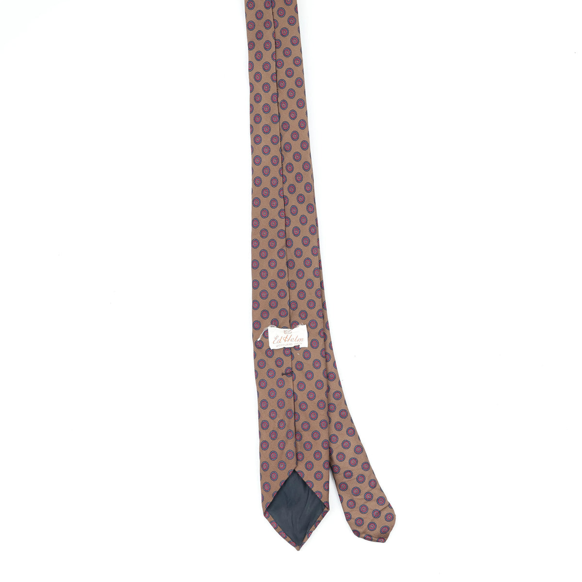 Back Back of Vintage 1990's Foulard Geometric Patterned Tie