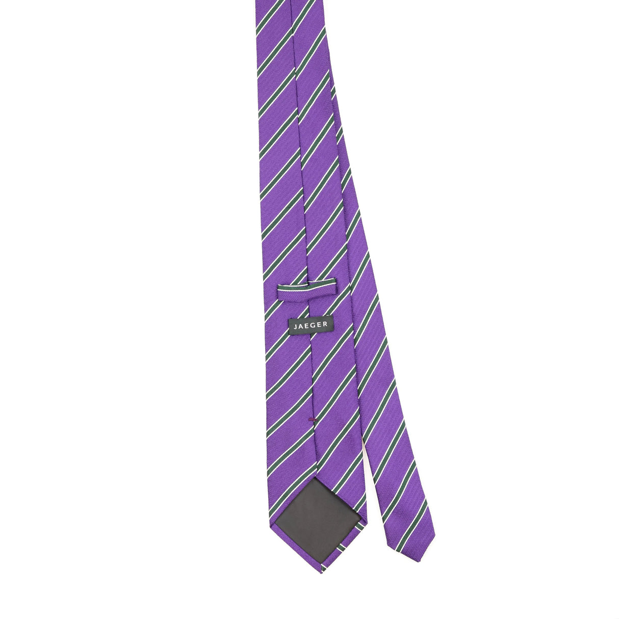 Back of Vintage Jaeger Striped Patterned Tie