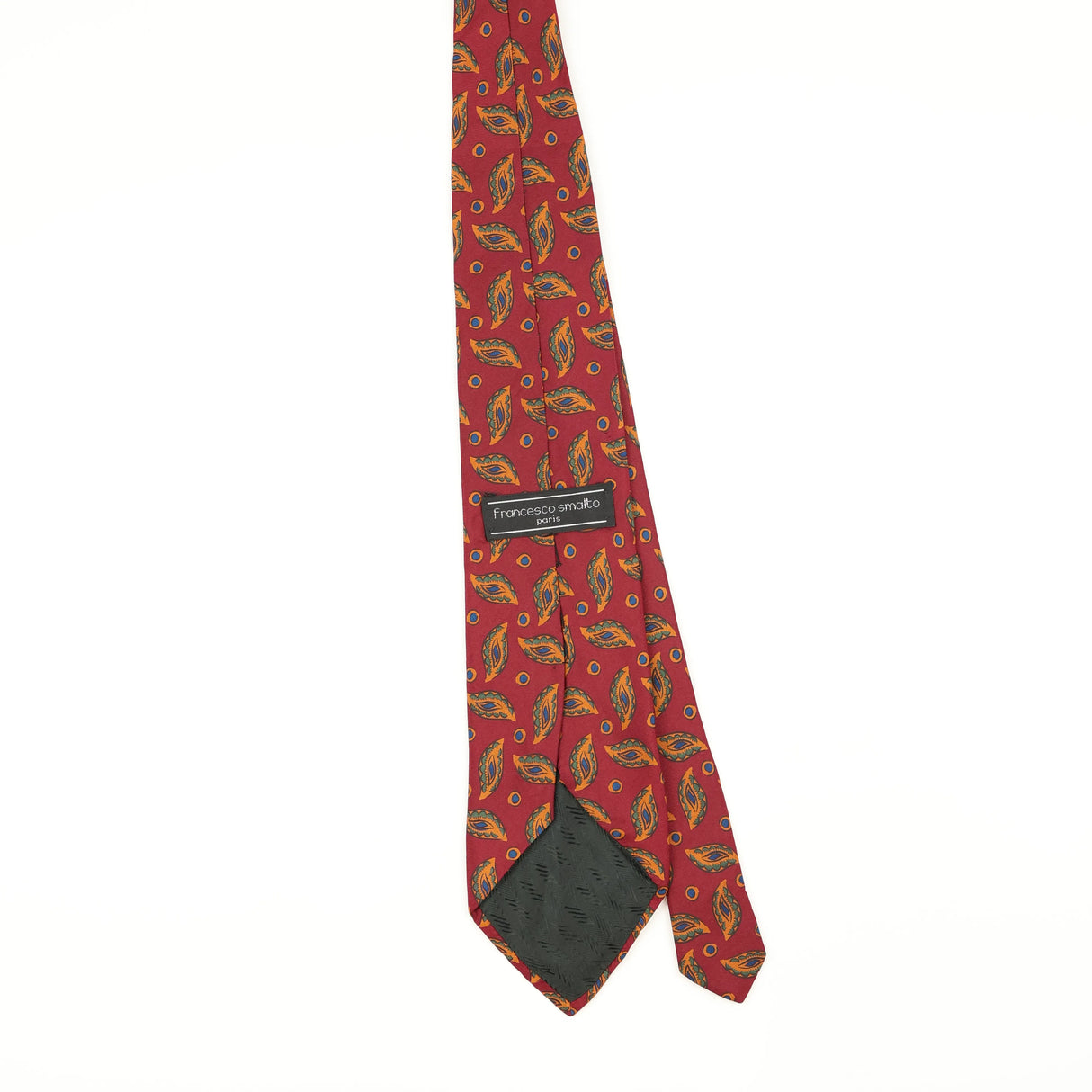Back of Vintage 1990's Francesco Smalto Geometric Patterned Tie
