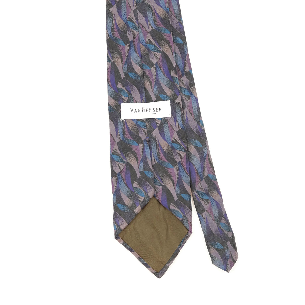 Back Back Detail of Vintage 1990's Van Heusen Abstract Patterned Tie