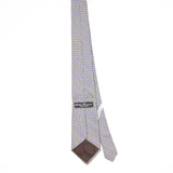Back Back of Vintage 1990's Salvatore Ferragamo Elephant Geometric Patterned Tie