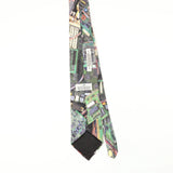 Back Back of Vintage 1990's Ralph Marlin Circuit Board Abstract Patterned Tie