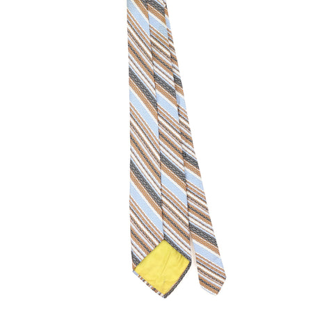 Back Back of Vintage 1970's Union Made Striped Patterned Tie