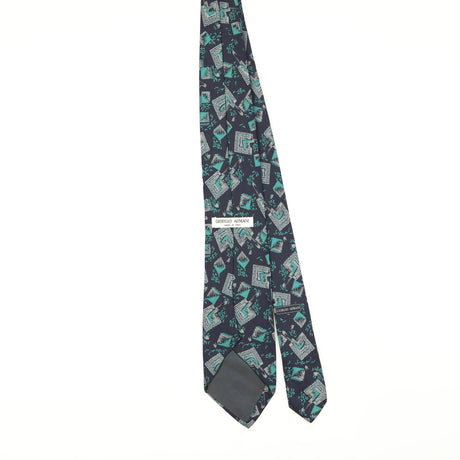 Back of Vintage 1990's Giorgio Armani Abstract Patterned Tie