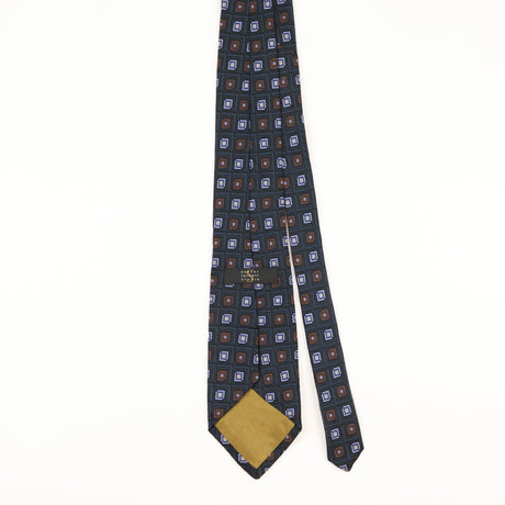 Back of Vintage 1990's Robert Talbott Geometric Patterned Tie