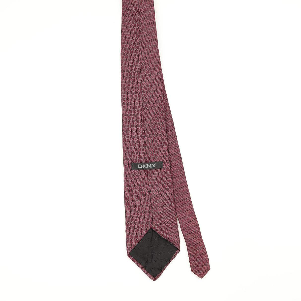 Back Back of Vintage Dkny Geometric Patterned Tie