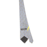 Back of Vintage 1990's Salvatore Ferragamo Football Geometric Patterned Tie
