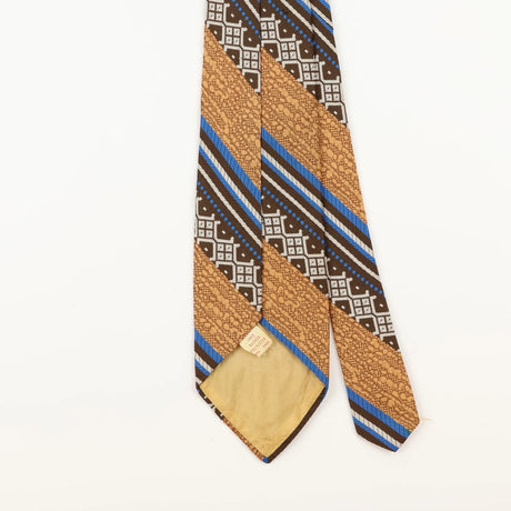 Back Detail of Vintage 1980's Striped Patterned Tie