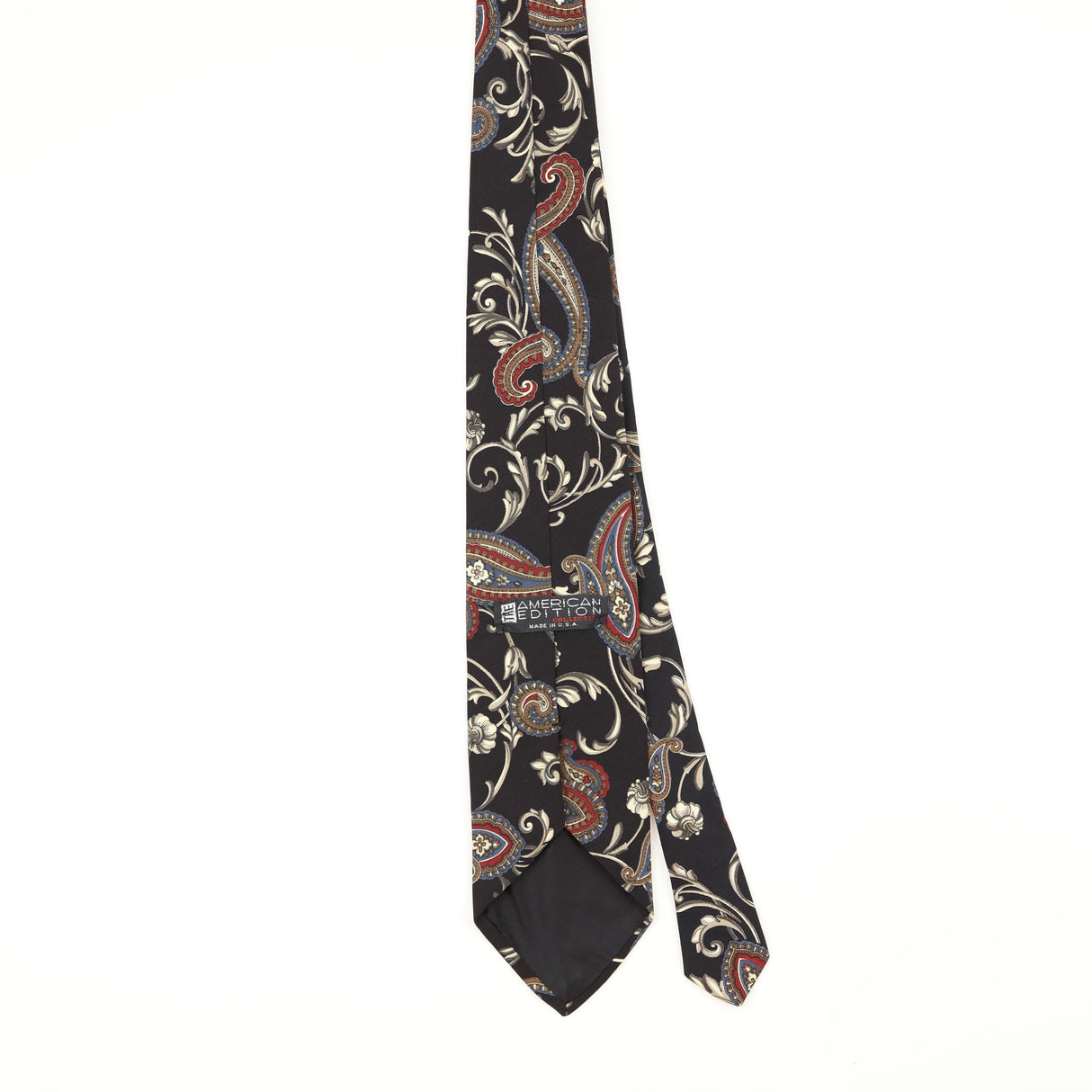 Back Back of Vintage 1990's Paisley Patterned Tie