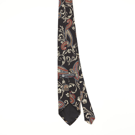 Back Back of Vintage 1990's Paisley Patterned Tie