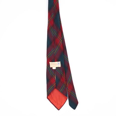 Back Back of Vintage 1980's Tartan Plaids & Checks Patterned Tie