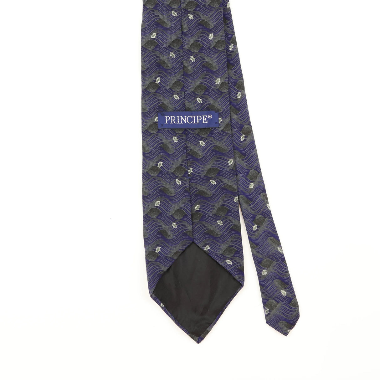 Back Detail of Vintage 1990's Geometric Patterned Tie