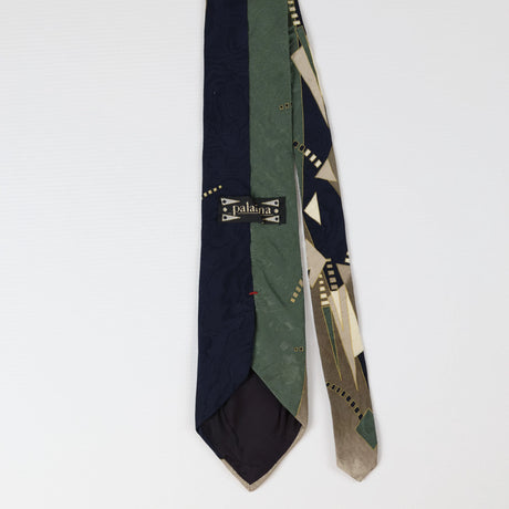 Back of Vintage Abstract Patterned Tie