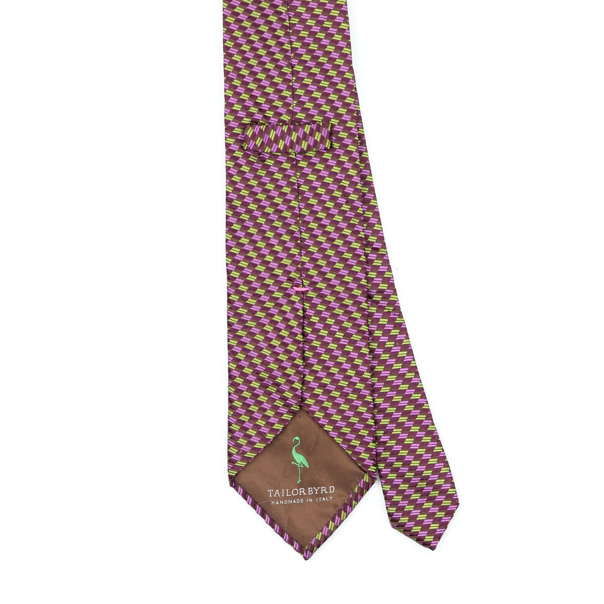 Back Back Detail of Vintage 1990's Geometric Patterned Tie