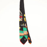 Back Back of Vintage 1990's Addiction Space Jam Cartoon Patterned Tie