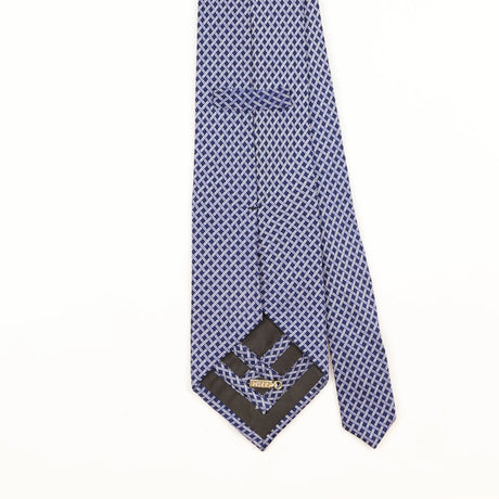 Back Detail of Vintage 1990's Zilli Geometric Patterned Tie