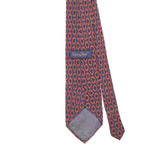 Back Back Detail of Vintage 1990's Oscar De La Renta Geometric Patterned Tie