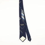 Back of Vintage 1980's Pierre Cardin Geometric Patterned Tie