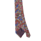 Back Back Detail of Vintage 1990's John Henry Geometric Patterned Tie
