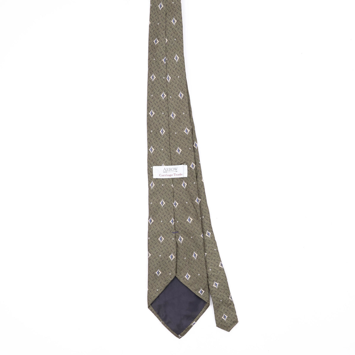 Back Back of Vintage 1990's Diamond Geometric Patterned Tie