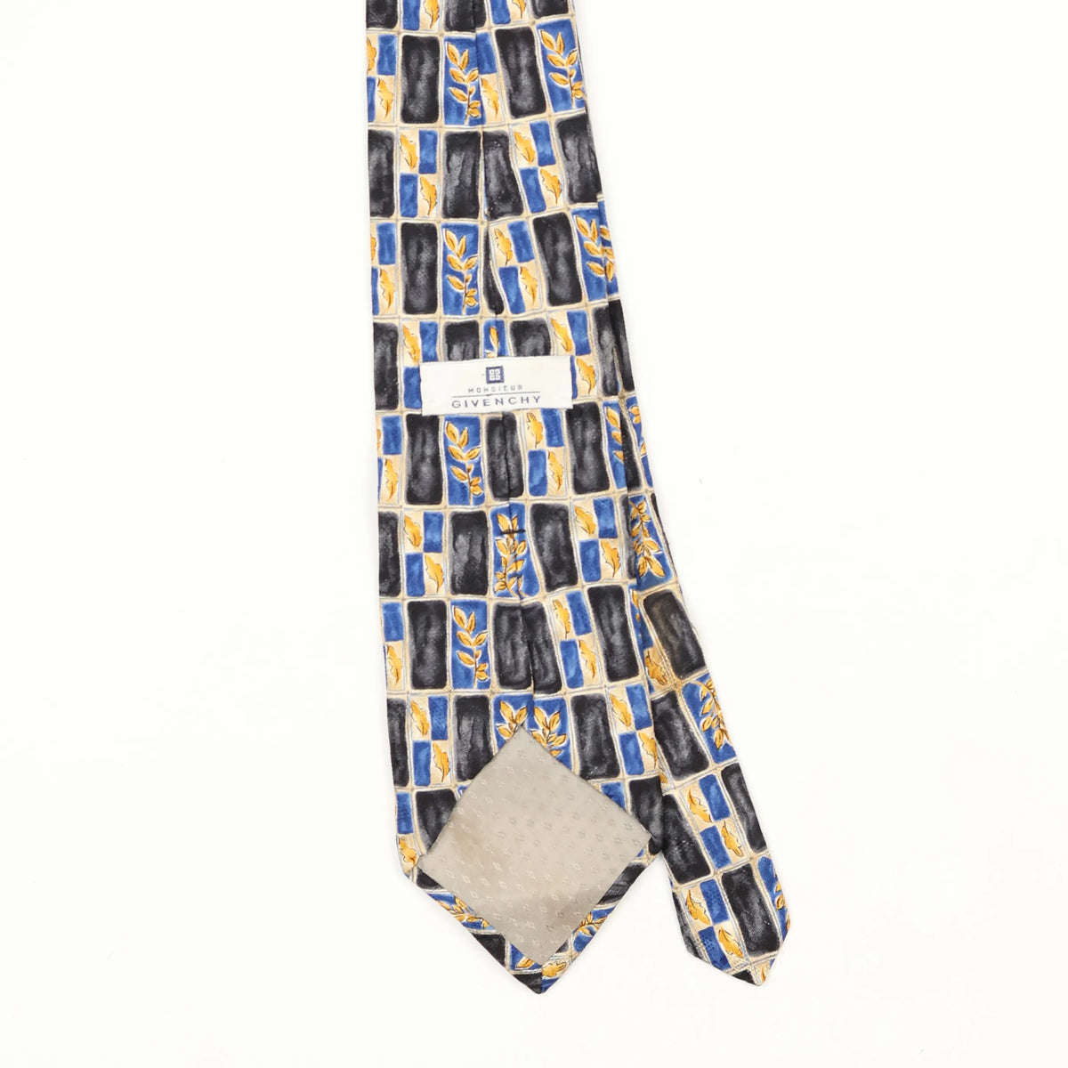 Back Back Detail of Vintage 1990's Givenchy Geometric Patterned Tie