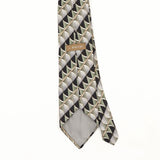 Back Back Detail of Vintage 1990's J.Ferrar Geometric Patterned Tie