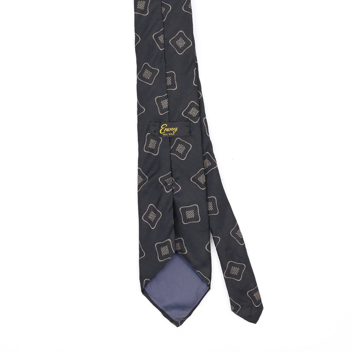 Back Back Detail of Vintage 1990's Geometric Patterned Tie
