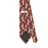 Back Back Detail of Vintage 1990's Geometric Patterned Tie