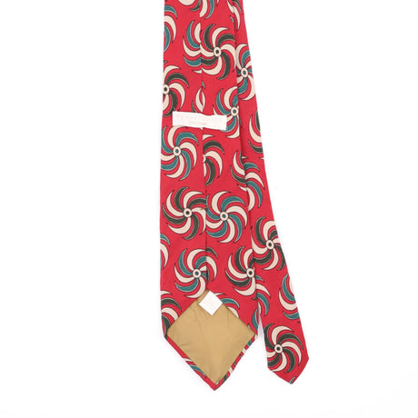 Back Back Detail of Vintage 1990's Perry Ellis Swirl Geometric Patterned Tie
