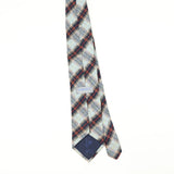 Back Back of Vintage 1990's Kenzo Crinkle Plaids & Checks Patterned Tie